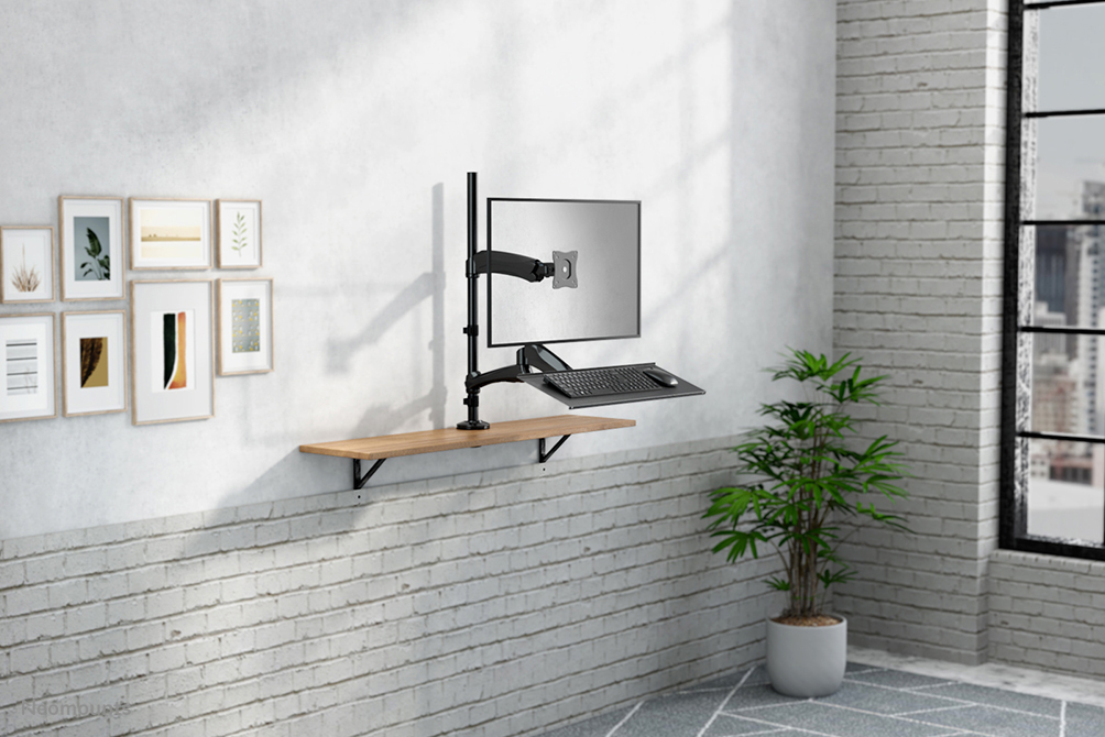 Neomounts FPMA-D500KEYB Sit-stand workstation desk 10-27" - gas spring